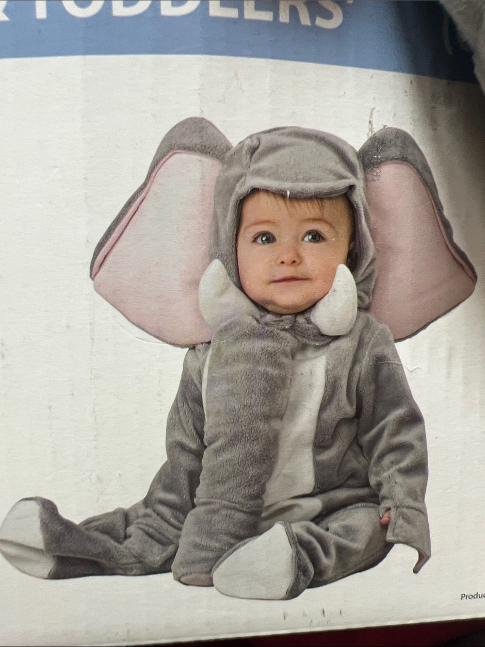 Elephant Costume with Pink Ear Detail and adorable trunk NWT 0-6 month